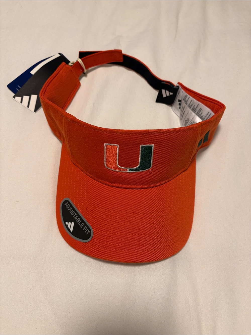 adidas Orange Miami Hurricanes Visor